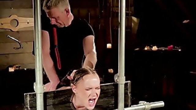 Hot bdsm sex for teen slave getting  and fucked